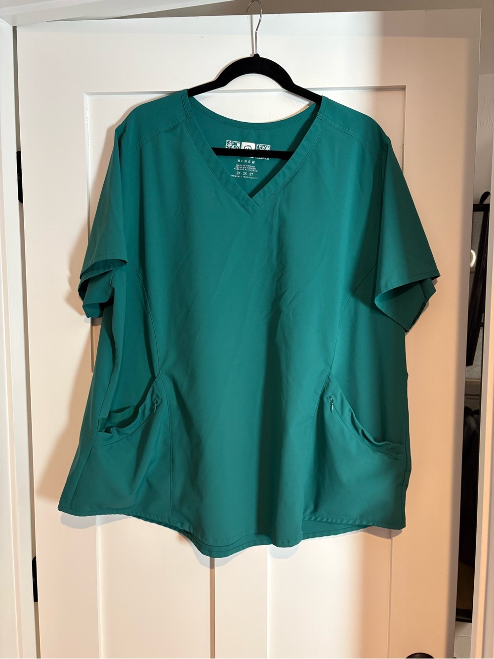 Wonder Wink Hunter Green V-Neck Medical Scrub Top
